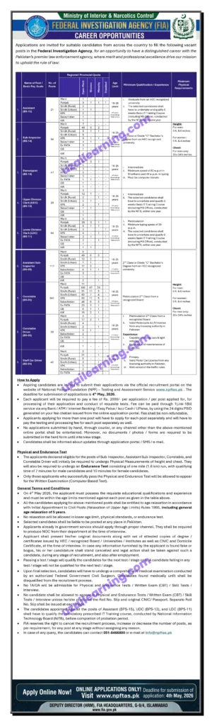 FIA Jobs 2026 uzailearning.com