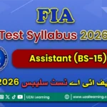 FIA Assistant (BS-15) Test Syllabus