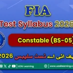FIA Constable (BS-05) Test Syllabus 2026