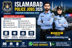 Islamabad Police Jobs 2026