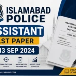 Islamabad Police Assistant Past Paper 13 Sep 2024