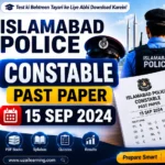 Islamabad Police Constable Past Paper 15 Sep 2024