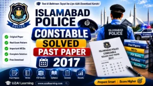 Islamabad Police Constable solved Past Paper 2017