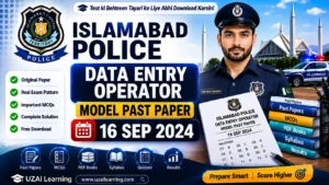 Islamabad Police Data Entry Operator Model Past Paper 16 Sep 2024
