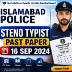 Islamabad Police Steno Typist Past Paper 16 Sep 2024