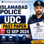 Islamabad Police UDC Past Paper 12 Sep 2024