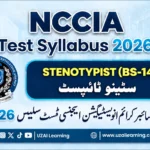 NCCIA Test Syllabus 2026 Stenotypist BS-14