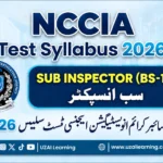 NCCIA Test Syllabus 2026 Sub Inspector BS-14